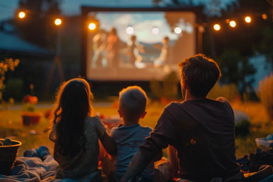 home cinema with projector